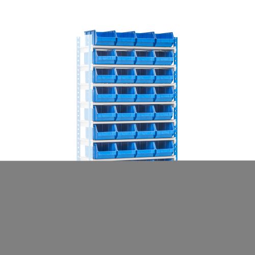 Estante com 40 caixas